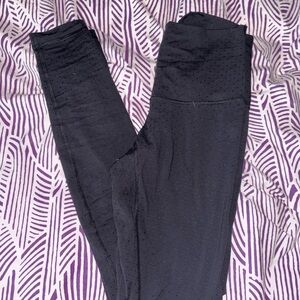 Lululemon Black Leggings with Perforated Design